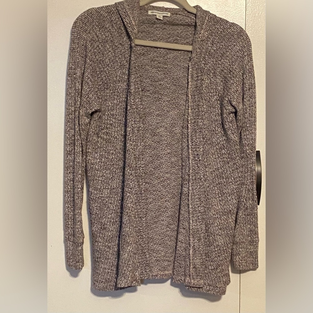 American Eagle Burgundy/White speckled cardigan sweater, Small